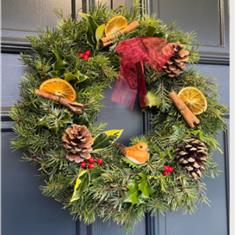 Festive Grace Christmas Door Wreath